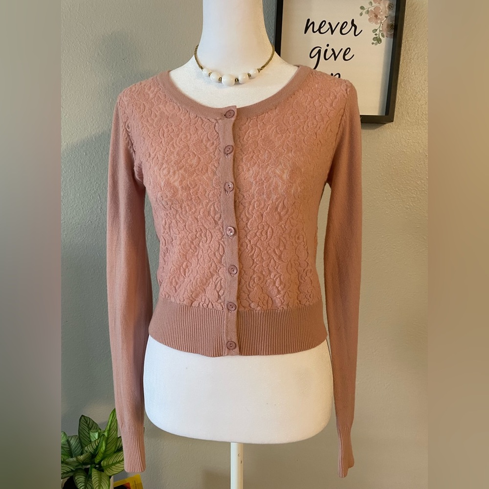 Gran Oriente Women’s pink mesh style with roses -Sz S